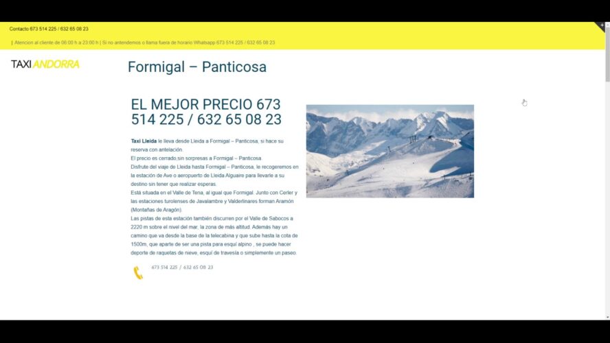 Conoce los precios de los taxis en Andorra